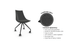 Luna Wheeled Guest Chair - Black
