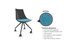 Luna Wheeled Guest Chair - Black