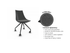 Luna Wheeled Guest Chair - Black