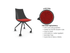 Luna Wheeled Guest Chair - Black