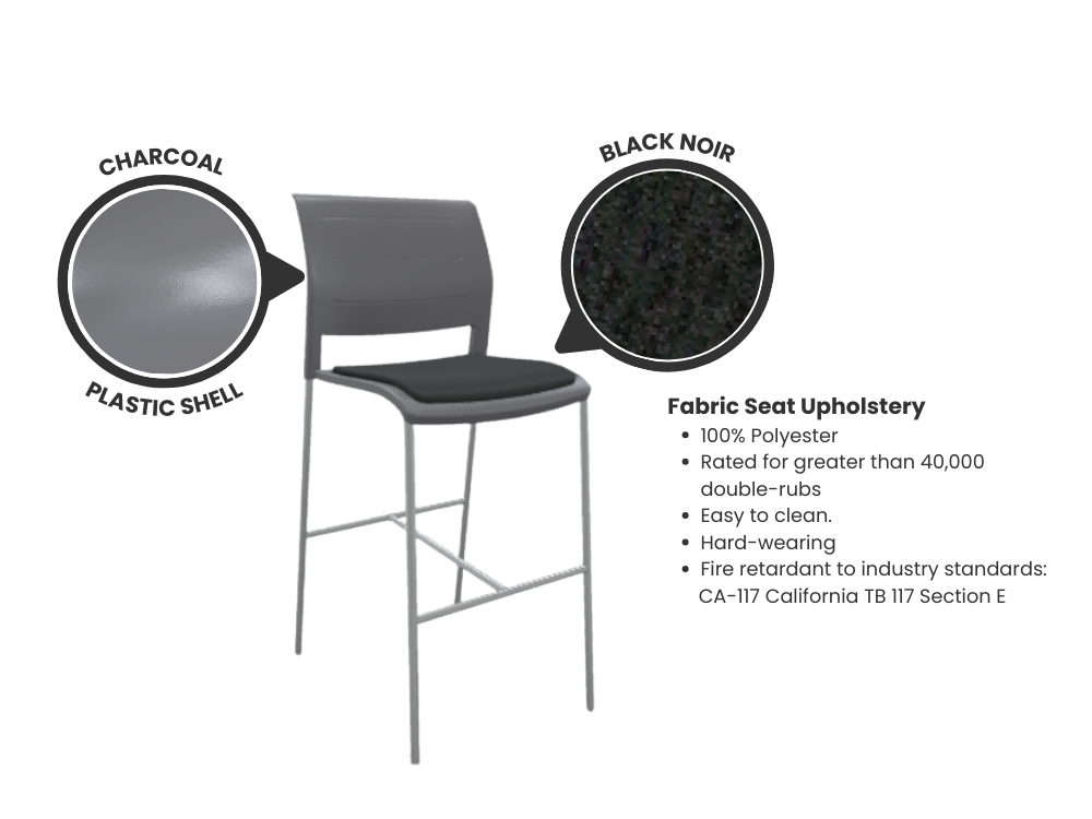 Game Barstool - Upholstered Seat