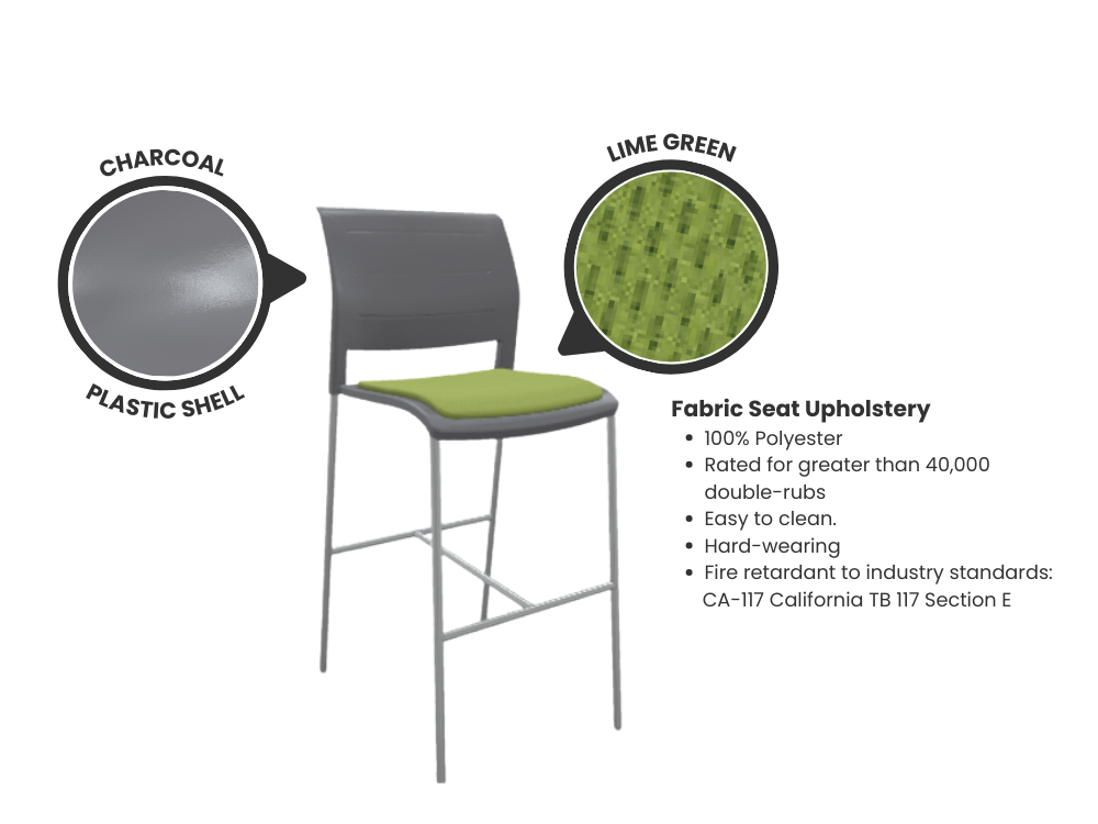 Game Barstool - Upholstered Seat