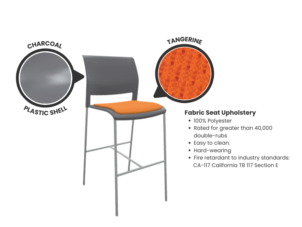 Game Barstool - Upholstered Seat