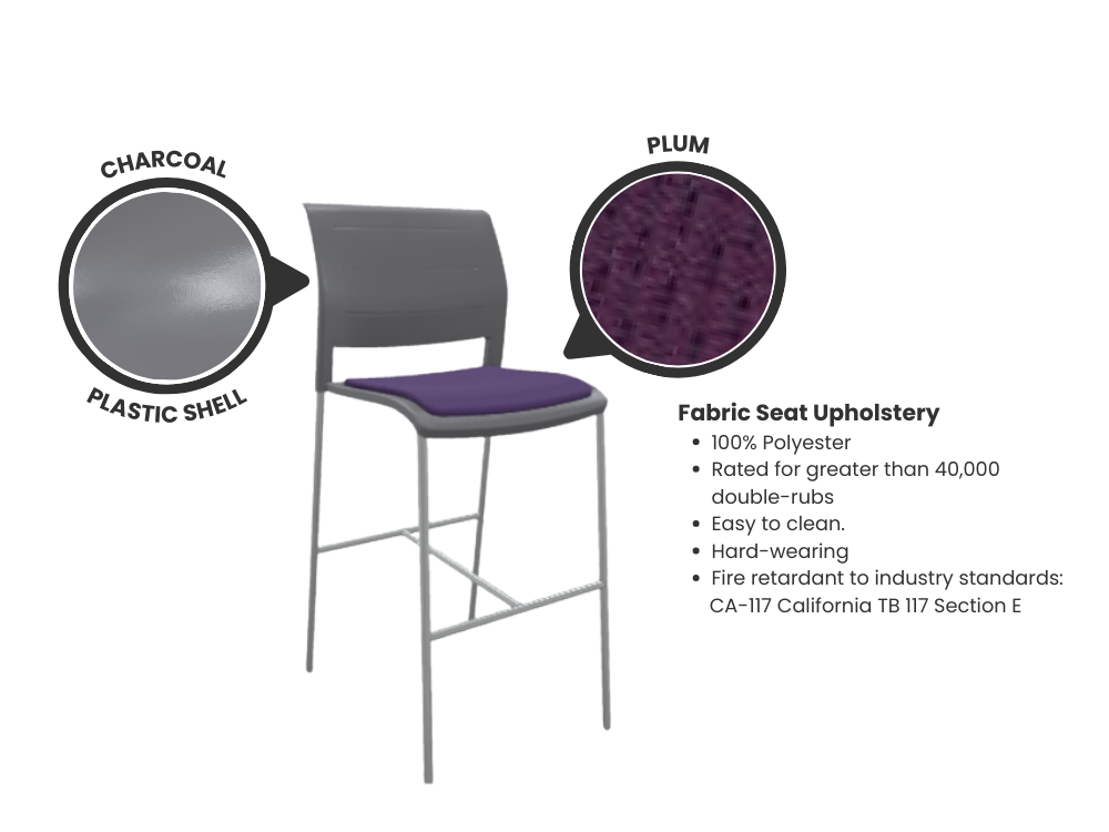 Game Barstool - Upholstered Seat