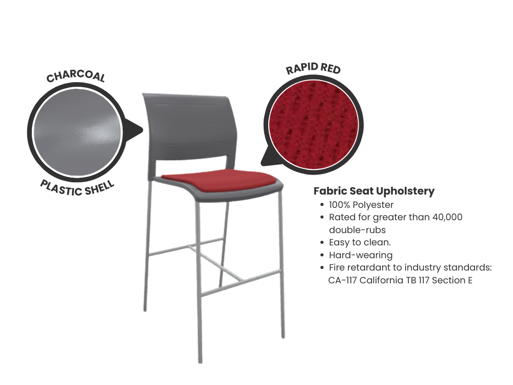 Game Barstool - Upholstered Seat
