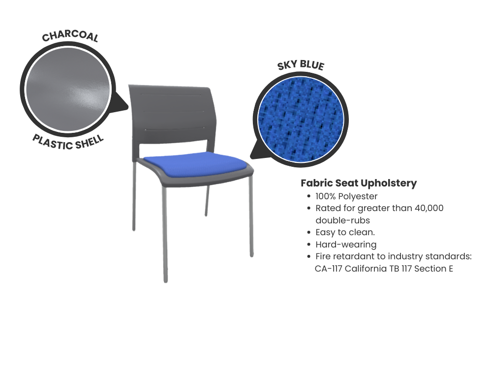 Game Stacking Chair - Upholstered Seat