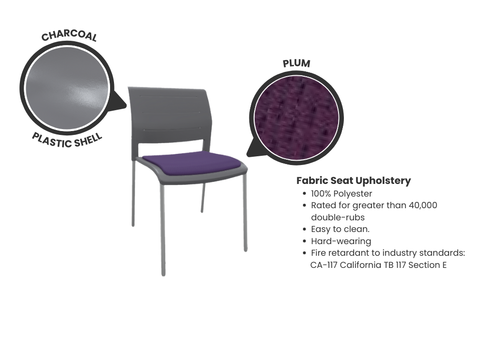 Game Stacking Chair - Upholstered Seat