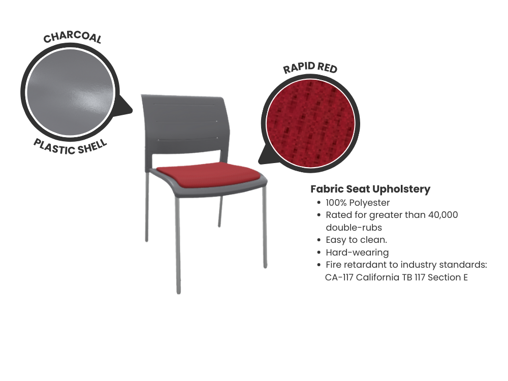 Game Stacking Chair - Upholstered Seat