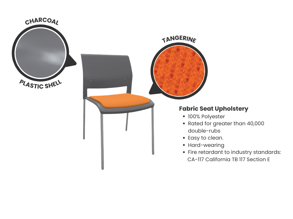 Game Stacking Chair - Upholstered Seat