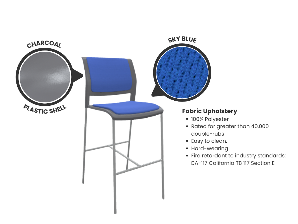 Game Barstool - Fully Upholstered