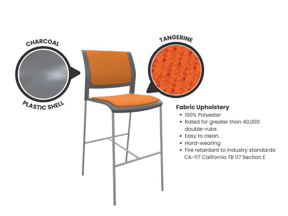 Game Barstool - Fully Upholstered