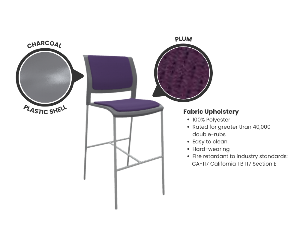 Game Barstool - Fully Upholstered