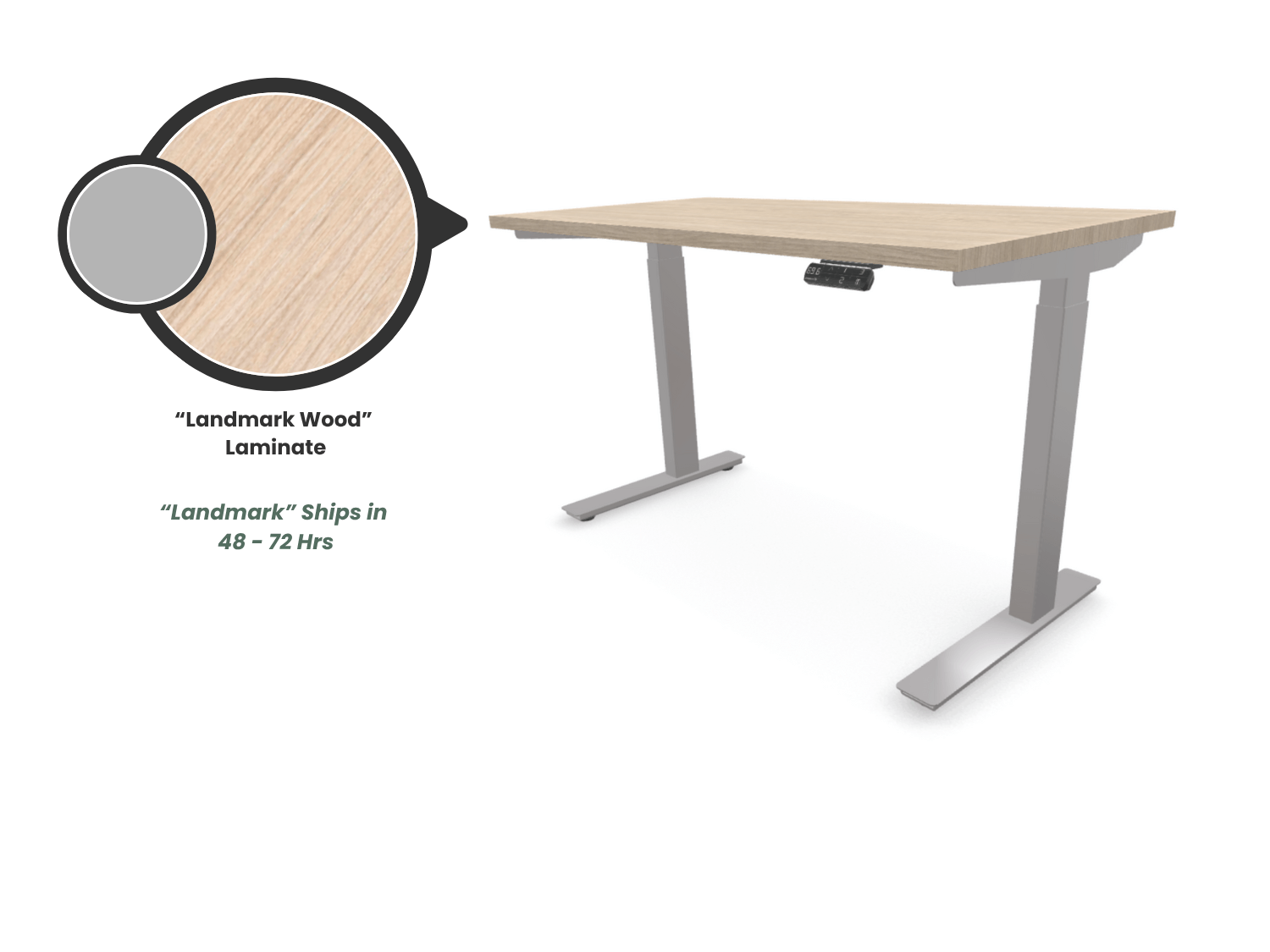 Kinetic S2 Standing Desk - Silver Frame