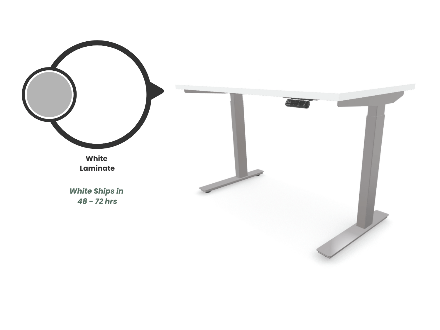 Kinetic S2 Standing Desk - Silver Frame