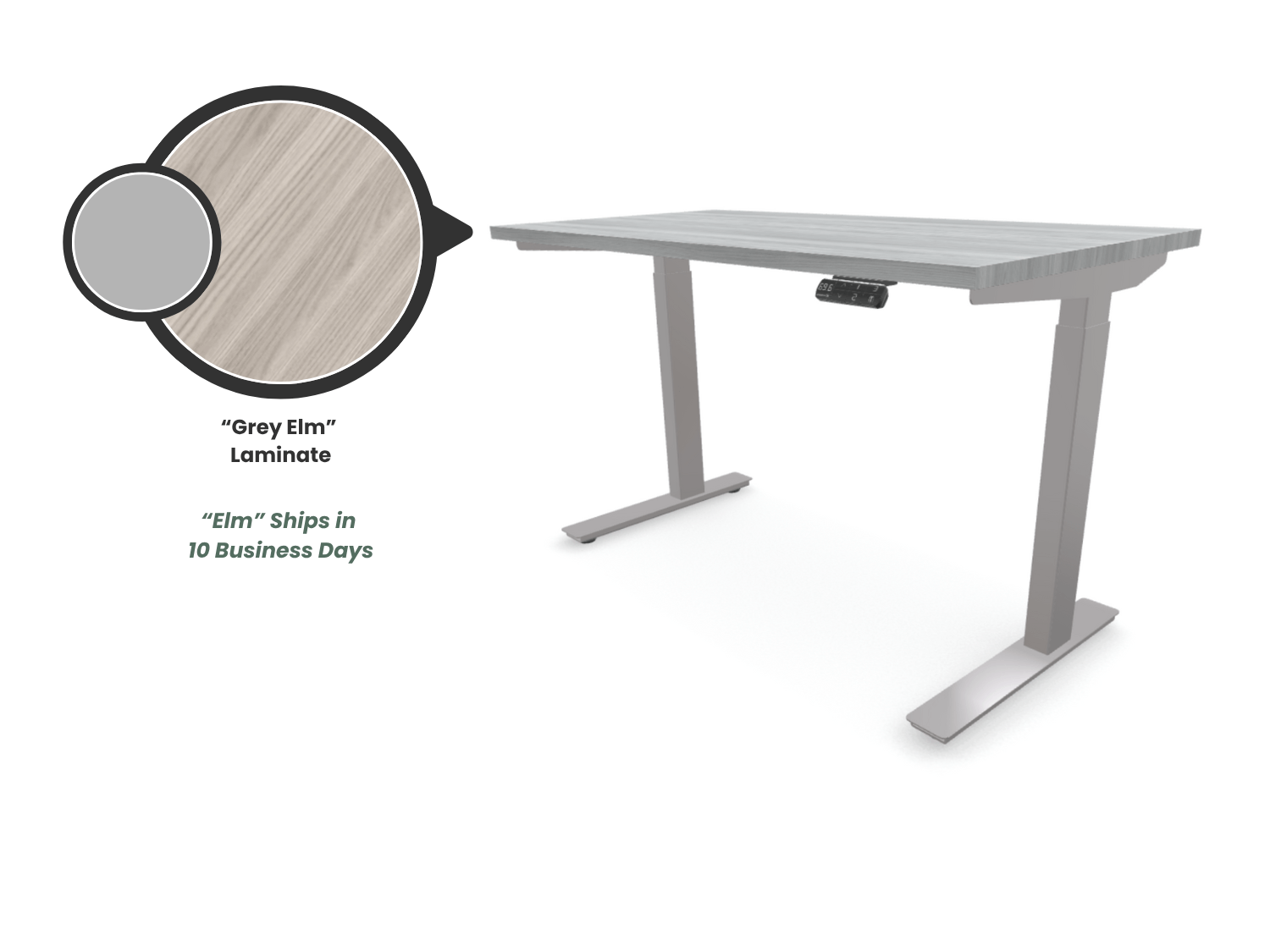 Kinetic S2 Standing Desk - Silver Frame