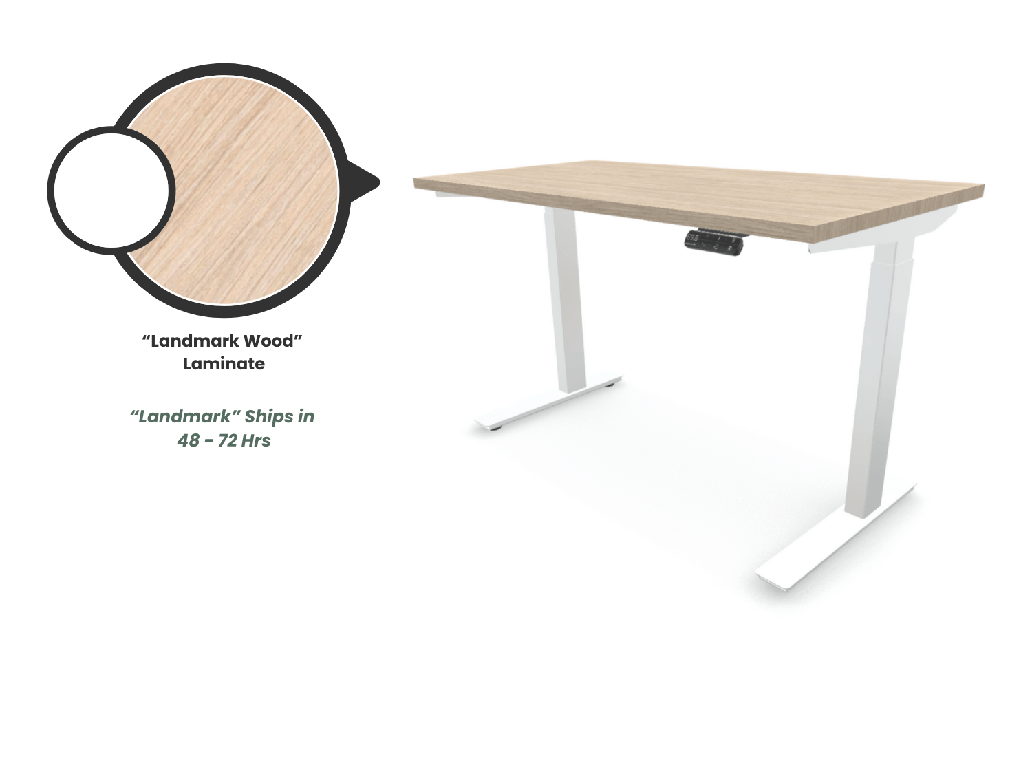 Kinetic S2 Standing Desk - White Frame