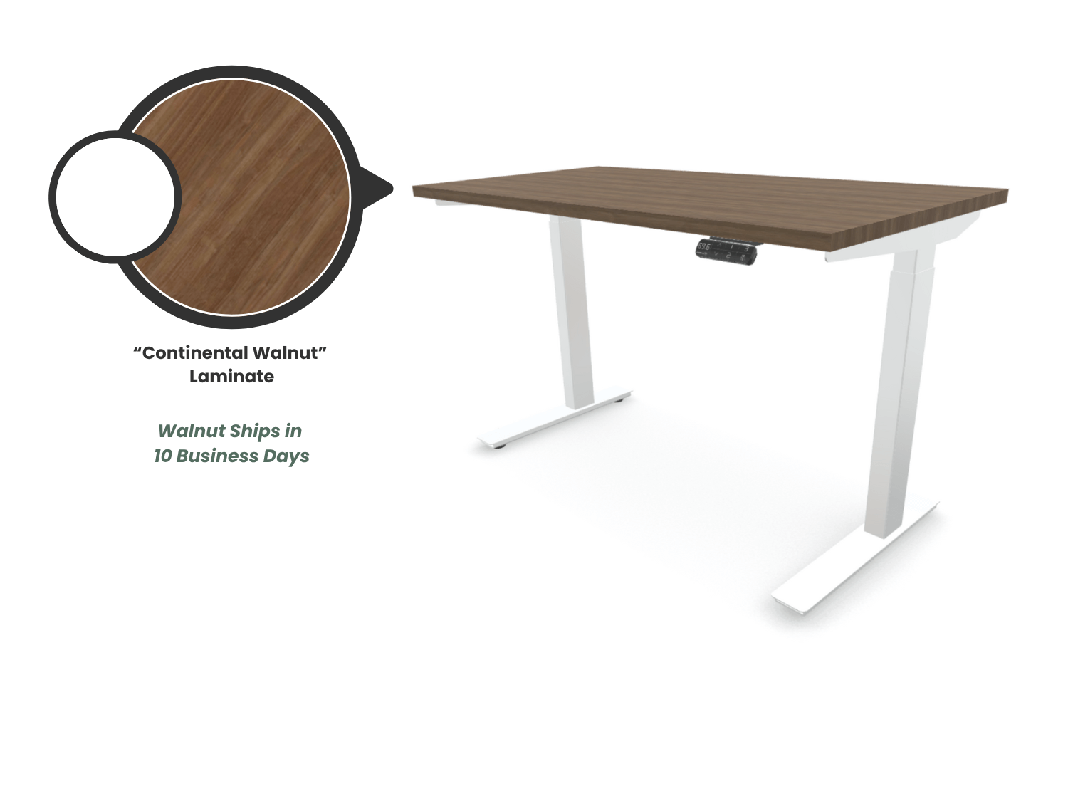 Kinetic S2 Standing Desk - White Frame