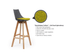 Luna Black Barstool
