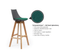 Luna Black Barstool