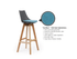 Luna Black Barstool