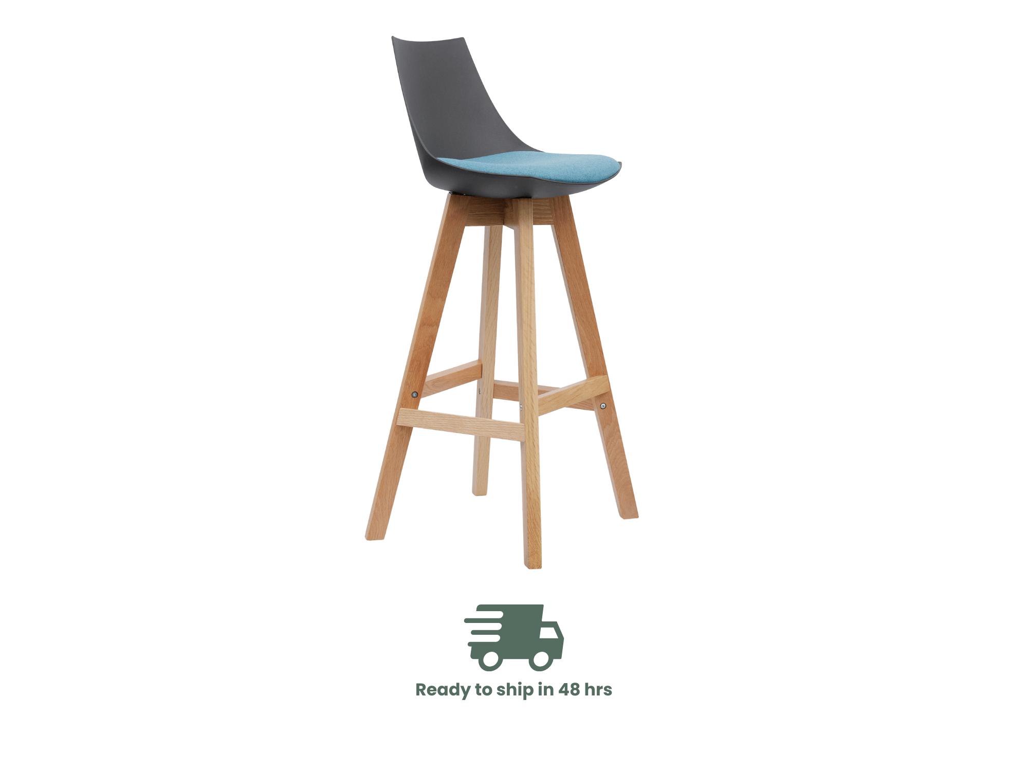 Luna Black Barstool
