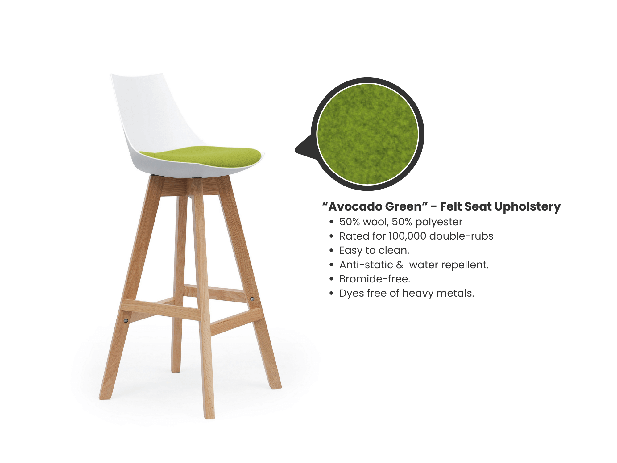 Luna White Barstool