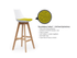 Luna White Barstool