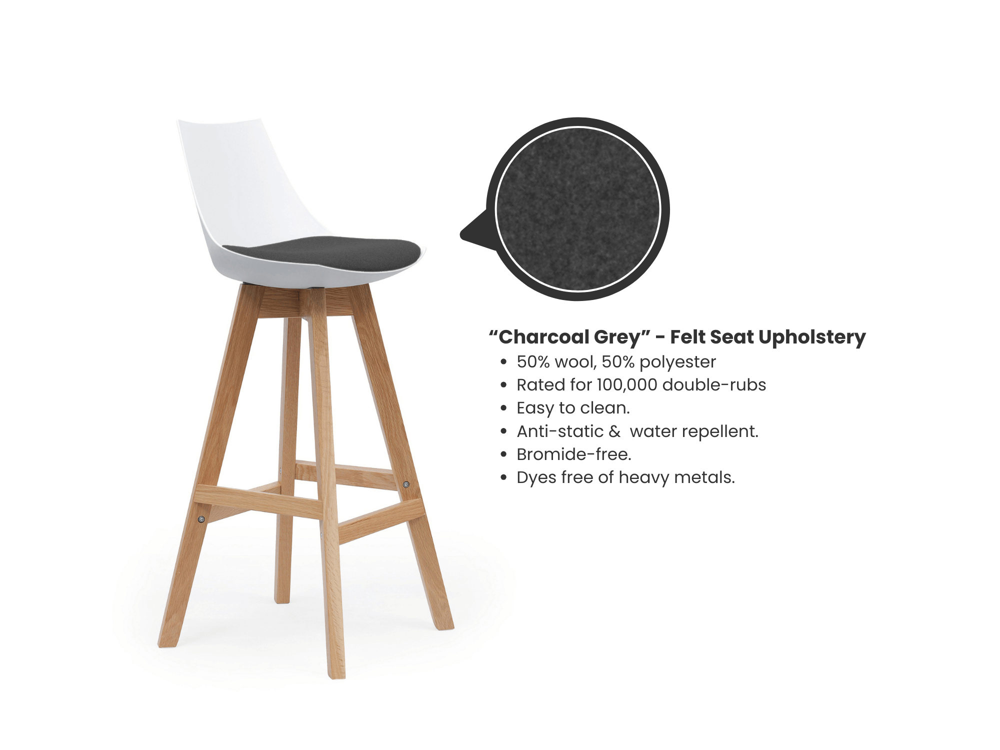 Luna White Barstool