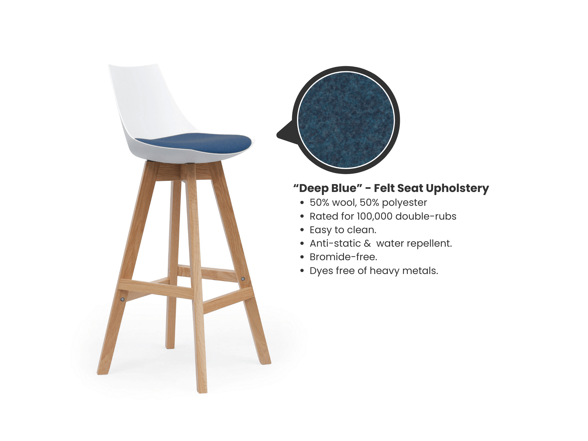 Luna White Barstool