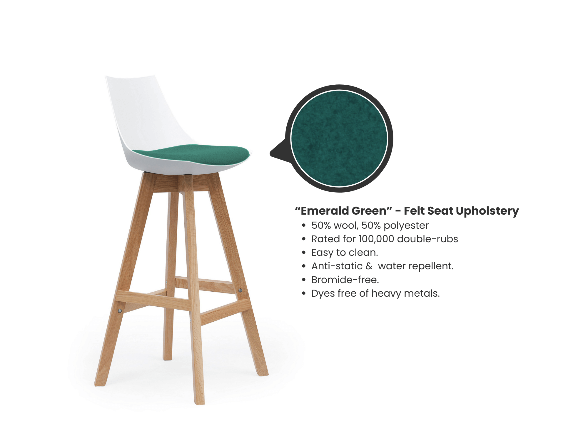 Luna White Barstool