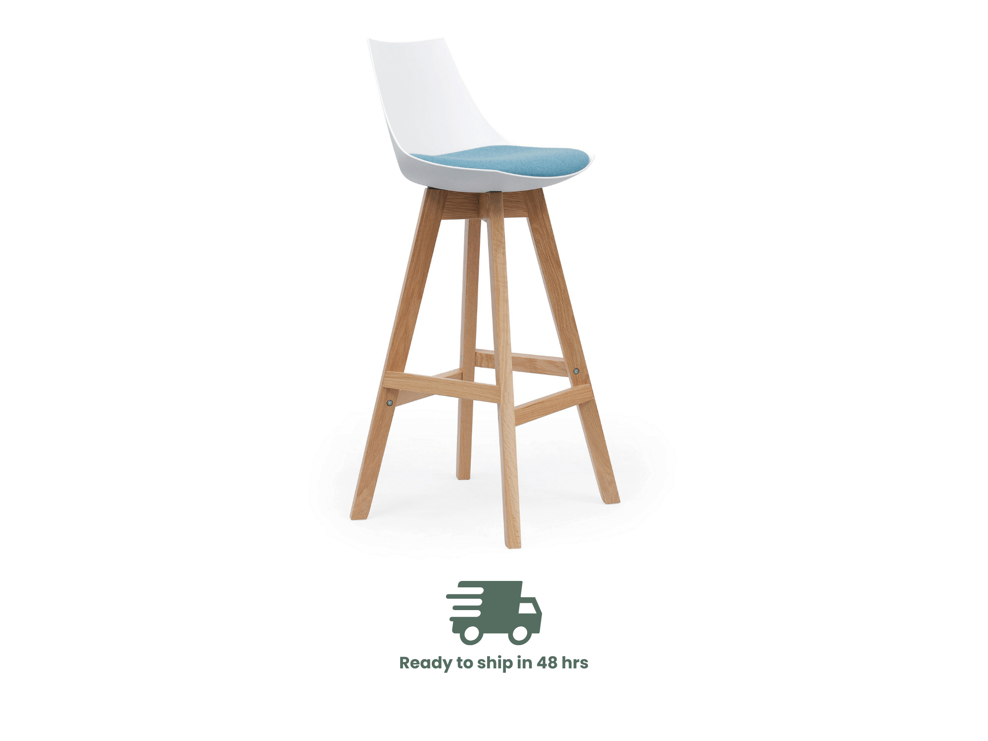 Luna White Barstool