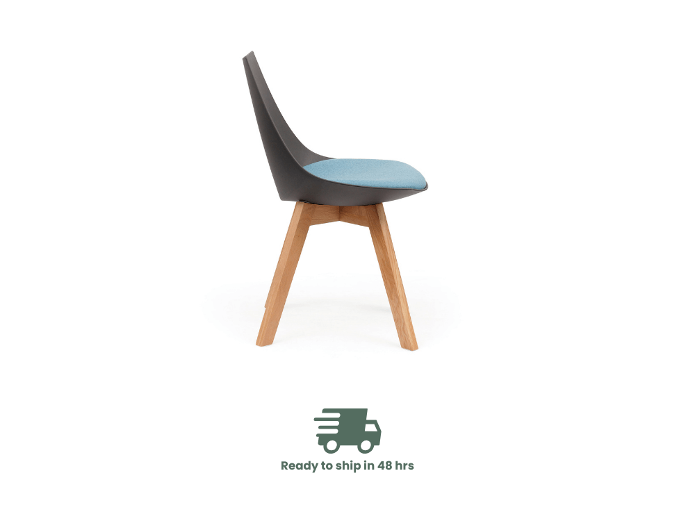 Luna Scoop Guest Chair - Black