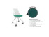 Luna Wheeled Guest Chair - White