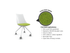 Luna Wheeled Guest Chair - White