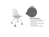 Luna Wheeled Guest Chair - White