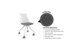 Luna Wheeled Guest Chair - White