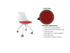 Luna Wheeled Guest Chair - White