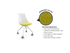 Luna Wheeled Guest Chair - White