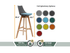 Luna Black Barstool