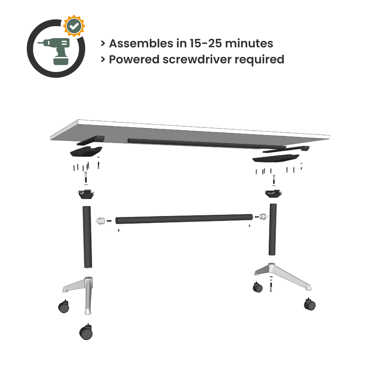Modulus Flip Top Training Table