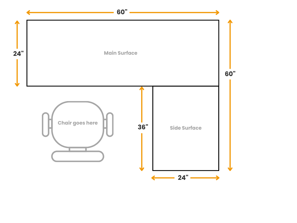 Axis L-Shape Desk - Righthand