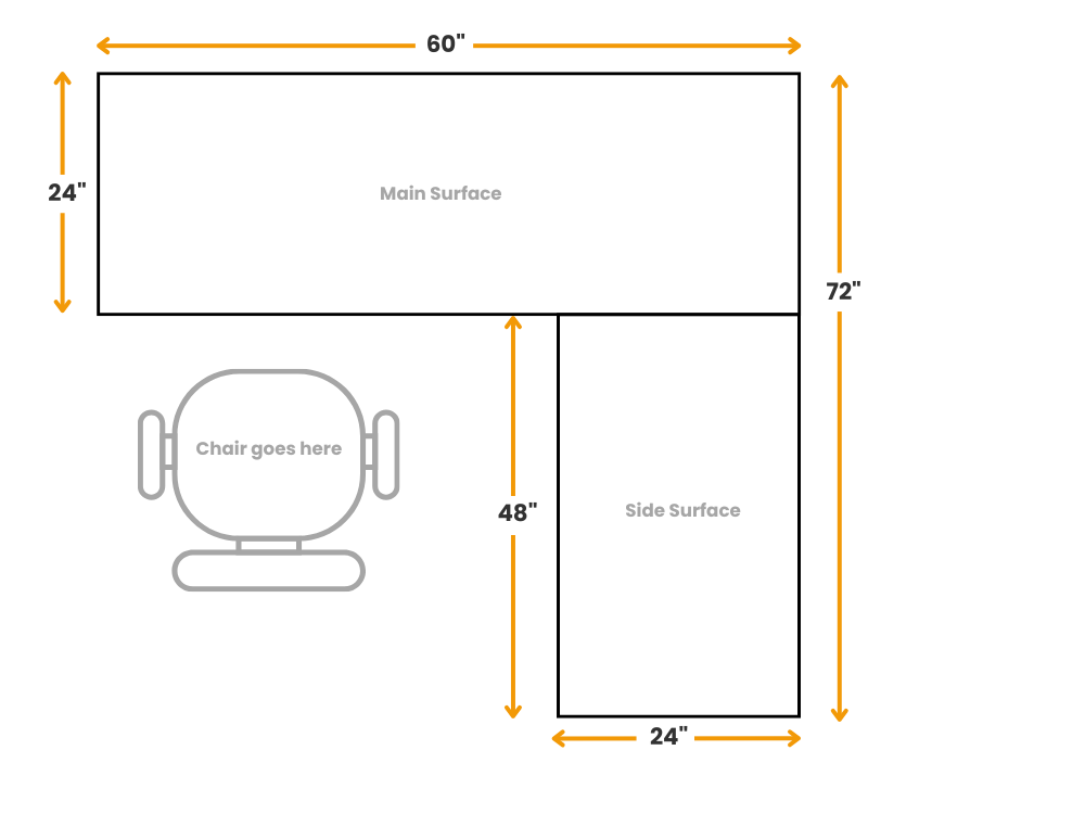 Axis L-Shape Desk - Righthand