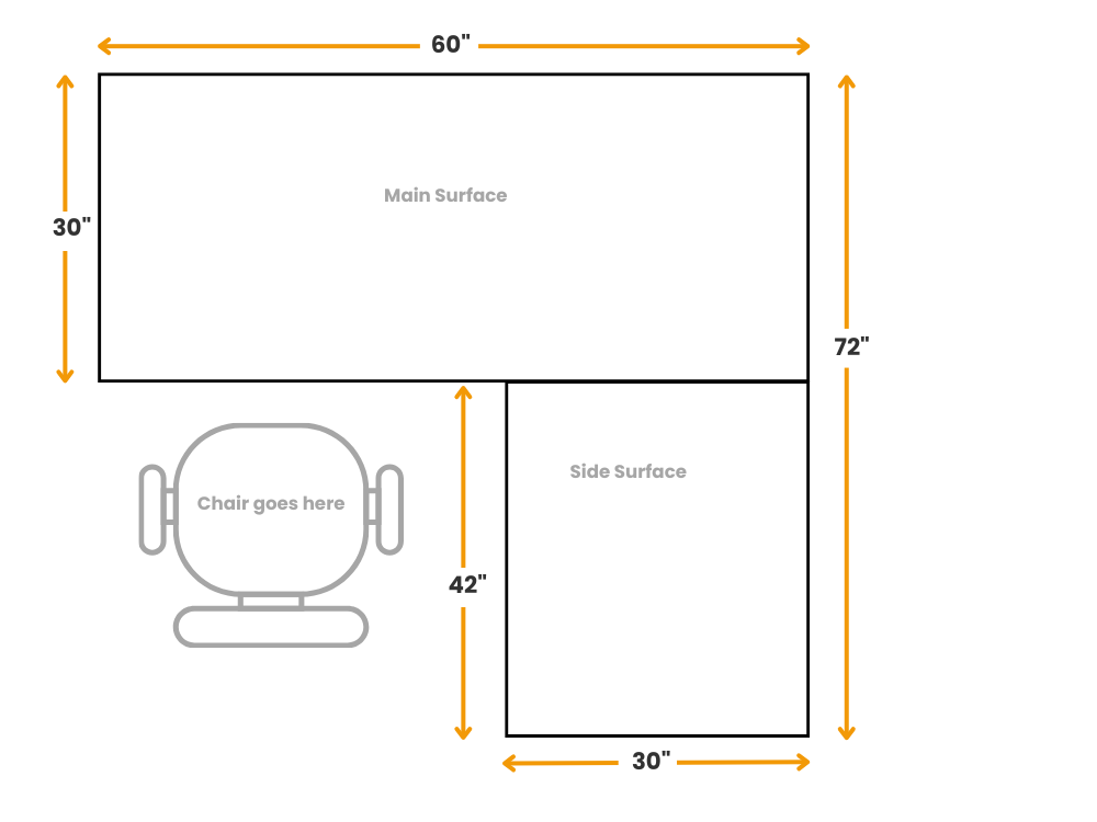 Axis L-Shape Desk - Righthand