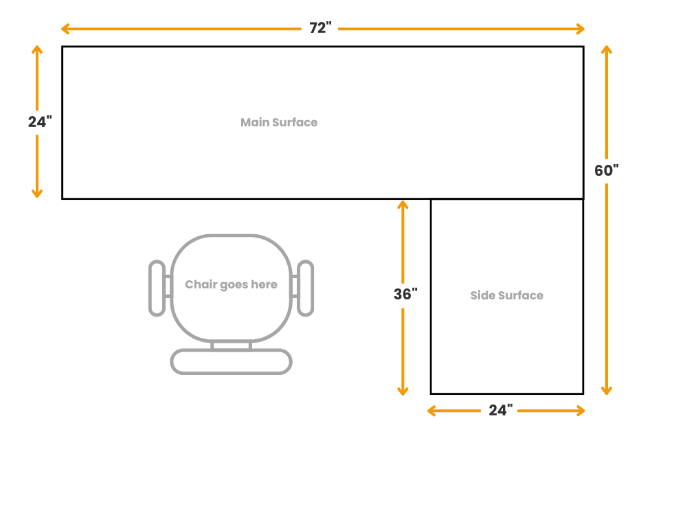 Axis L-Shape Desk - Righthand