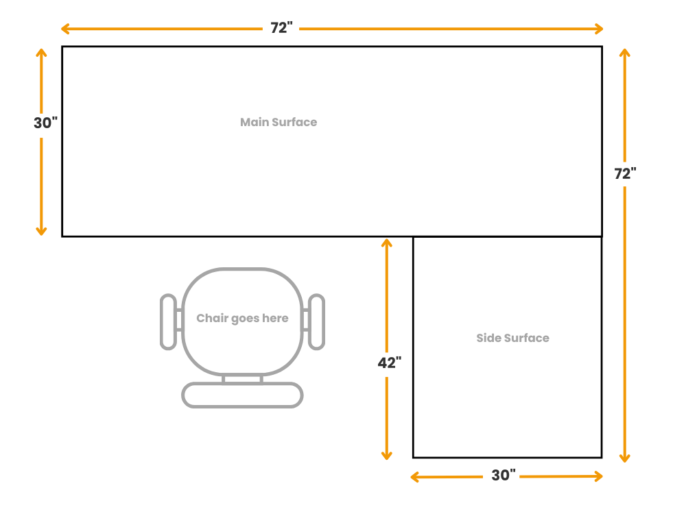 Axis L-Shape Desk - Righthand