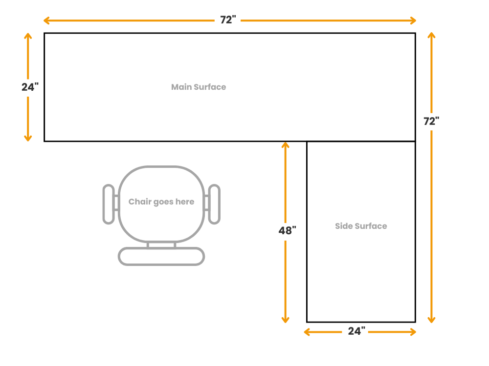 Axis L-Shape Desk - Righthand