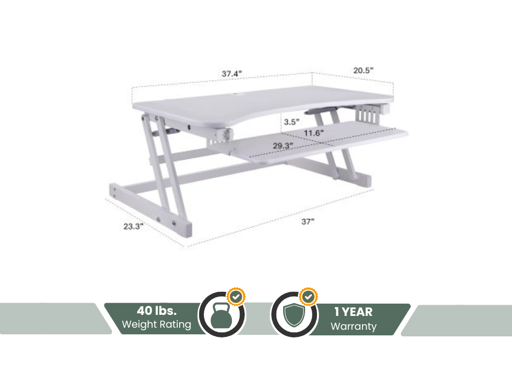Rocelco DADRW - Sit Stand Desk Riser